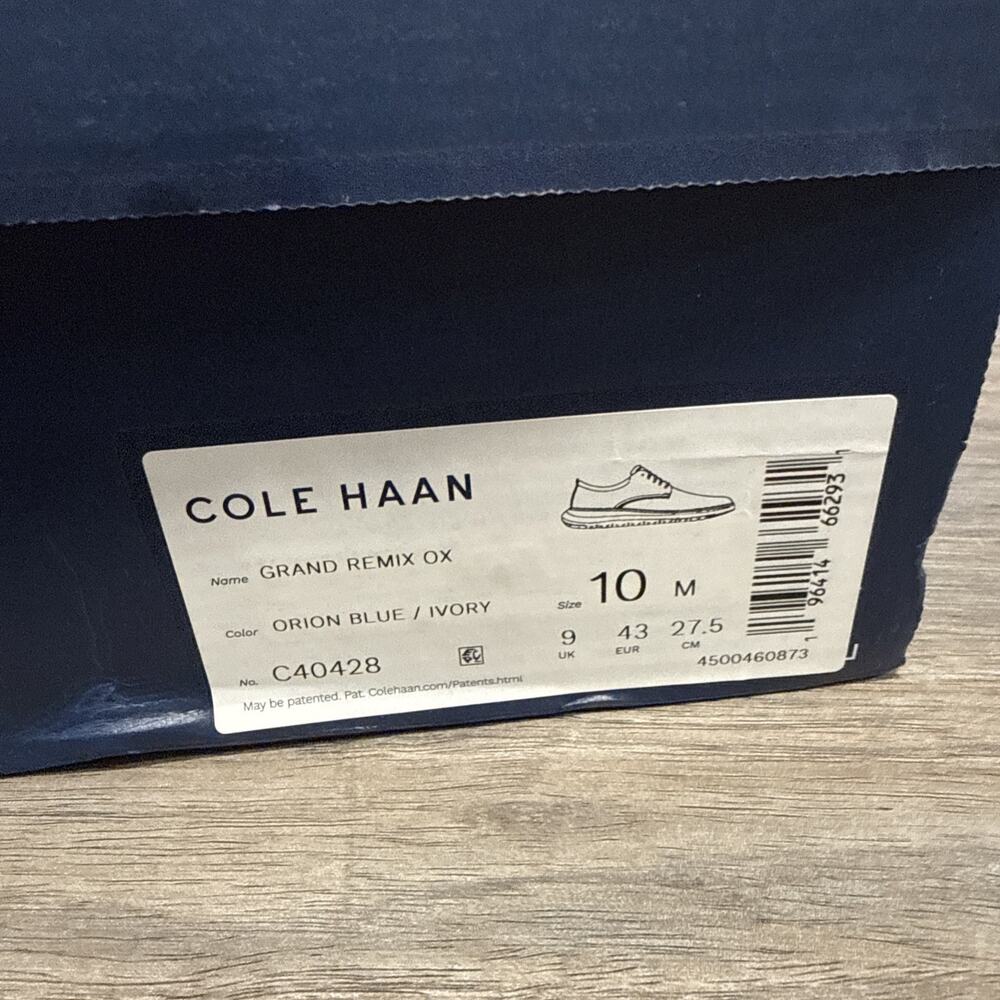 Cole Haan Men's Grand Remix Oxford Dress Shoe Navy Size 10 - Picture 3 of 10